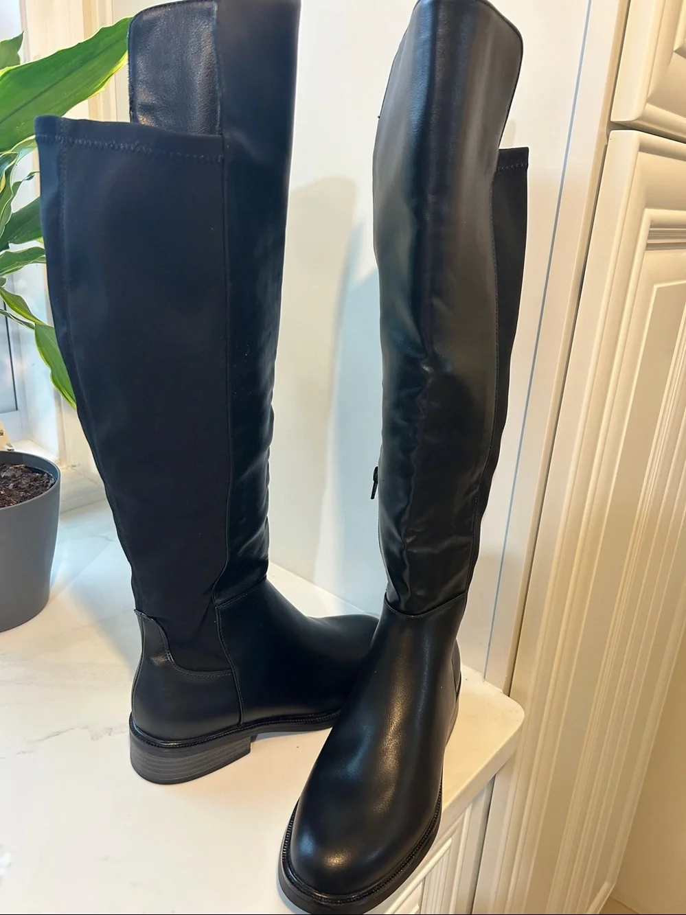 a new day Black Over-the-Knee Zip Riding Boots
